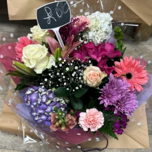 Pink and Purple Bouquet in Water