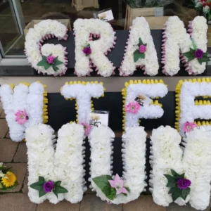 Letter Frames in Artificial Flowers